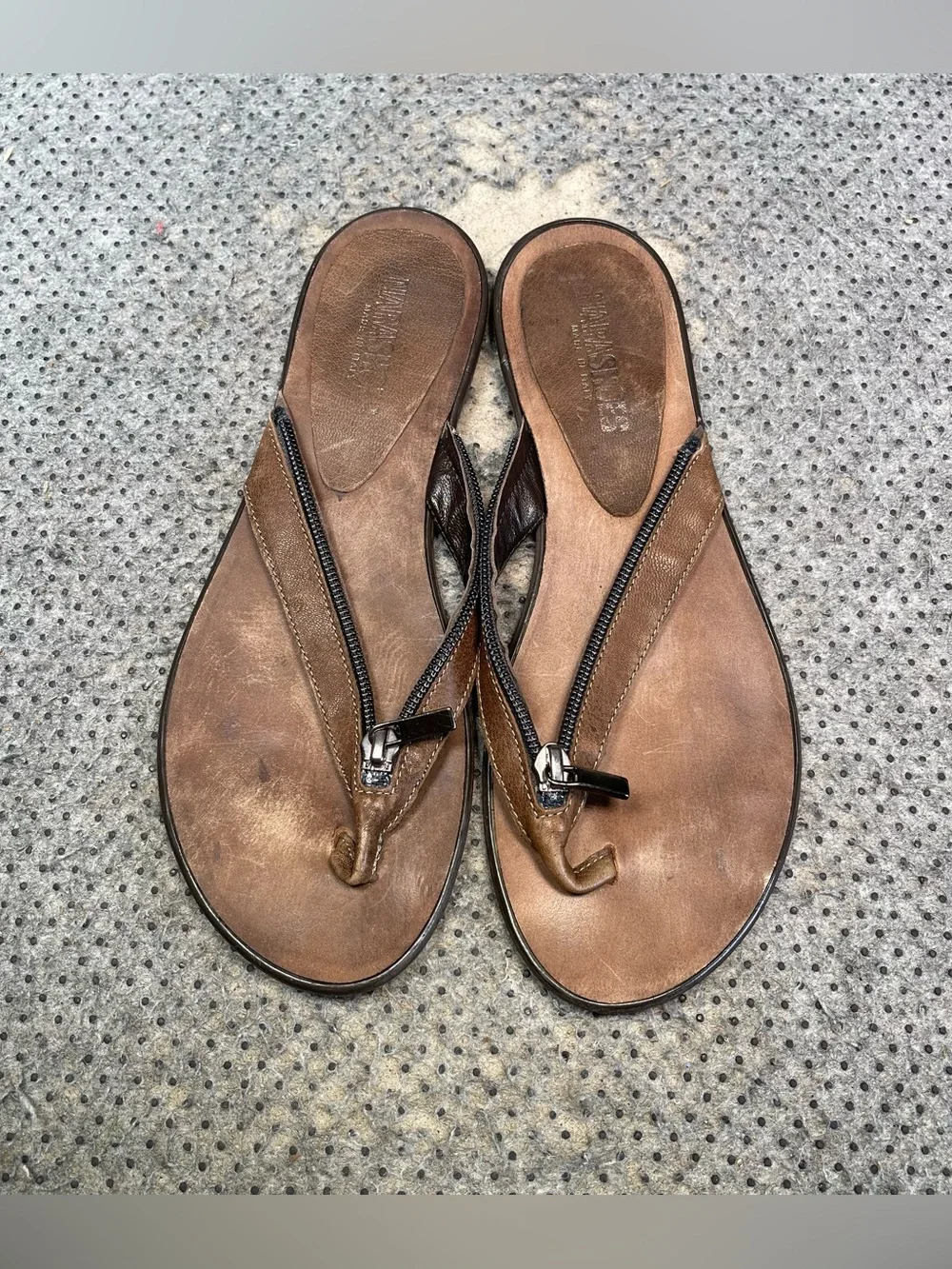 Vero Cuoio Tan Brown Sandals Size 37.5 UK 6.5 US Women’s.